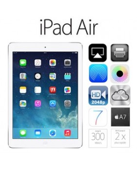 Apple iPad Air Retina - 9.7’’ Capacitif - Wifi + Cellular - HDD 32 Go - Bluetooth - iOS 7 - Argent ou Gris sidéral